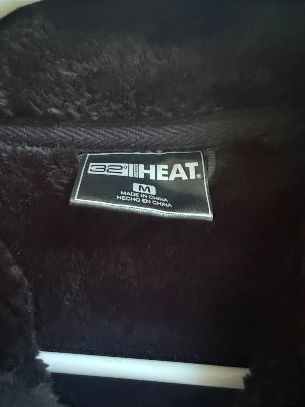 32 Degrees Black Plush Zip-Up Teddy Jacket